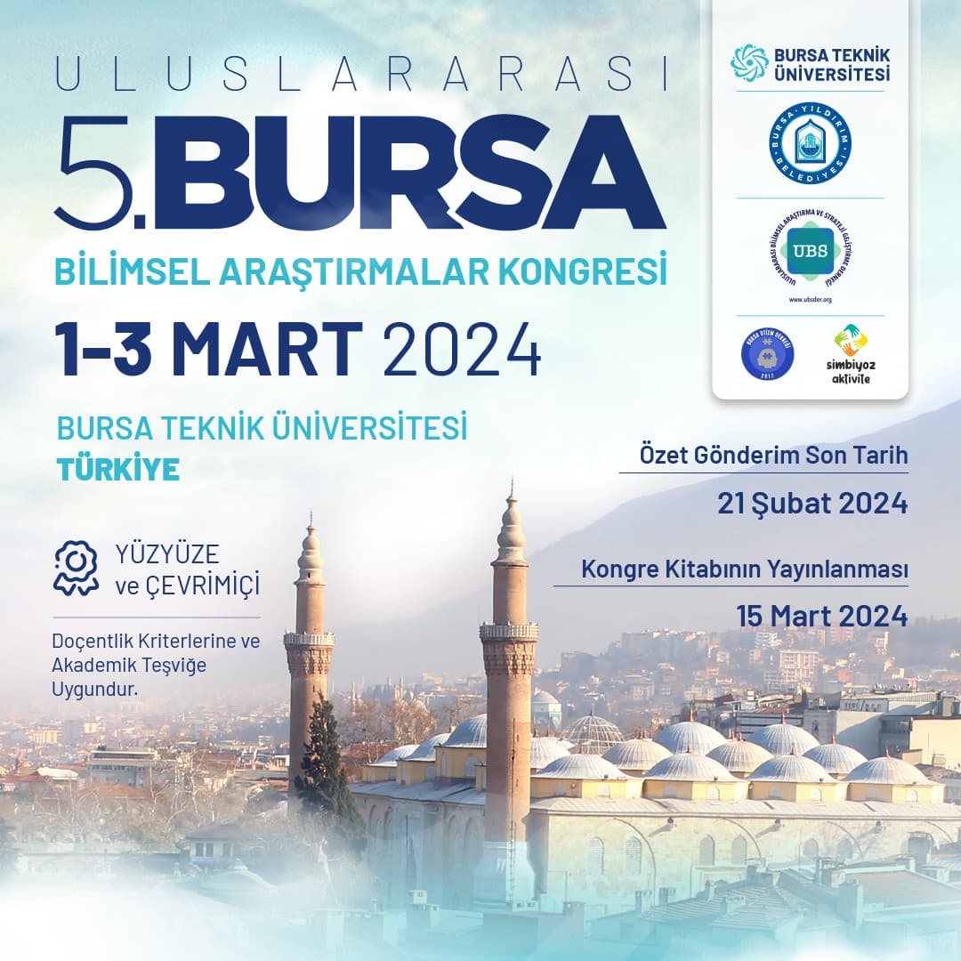 ULUSLARARASI 5. BURSA BİLİMSEL ARAŞTIRMALAR KONGRESİ